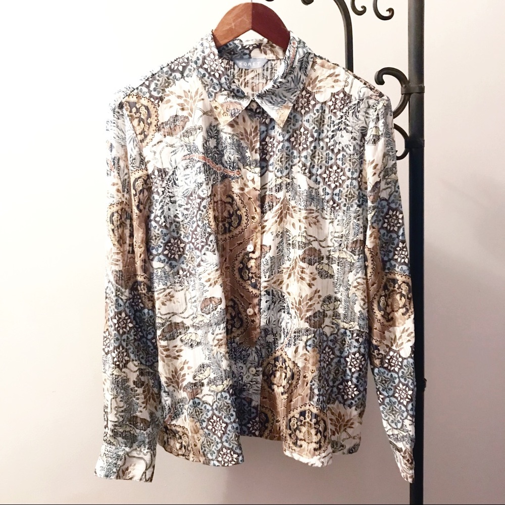 Koret Women's LongSleeve Button Front Blouse